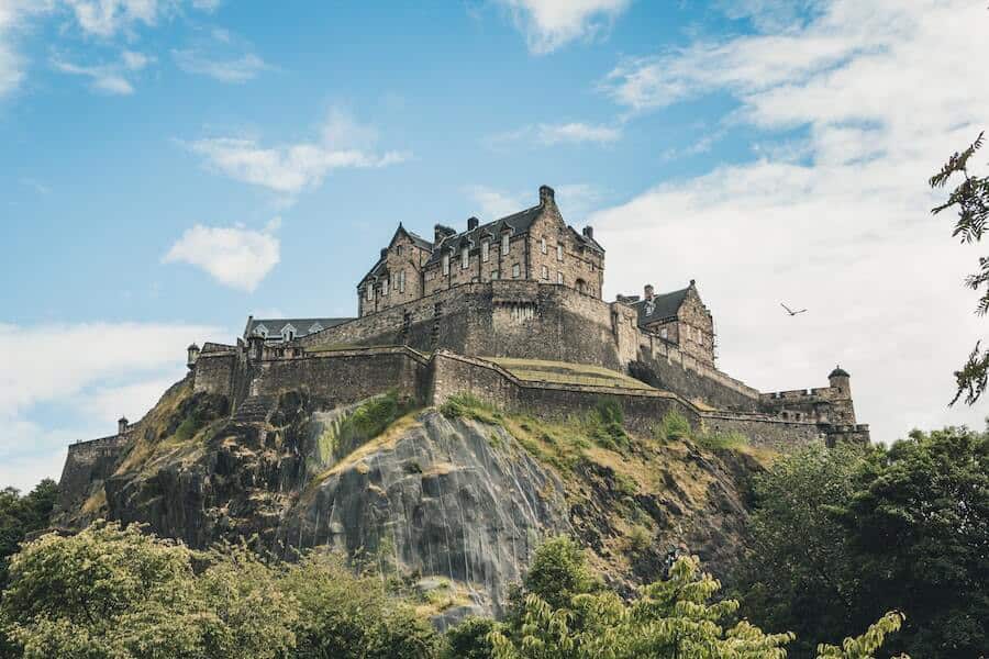 Castle on a hill in Edinburgh.