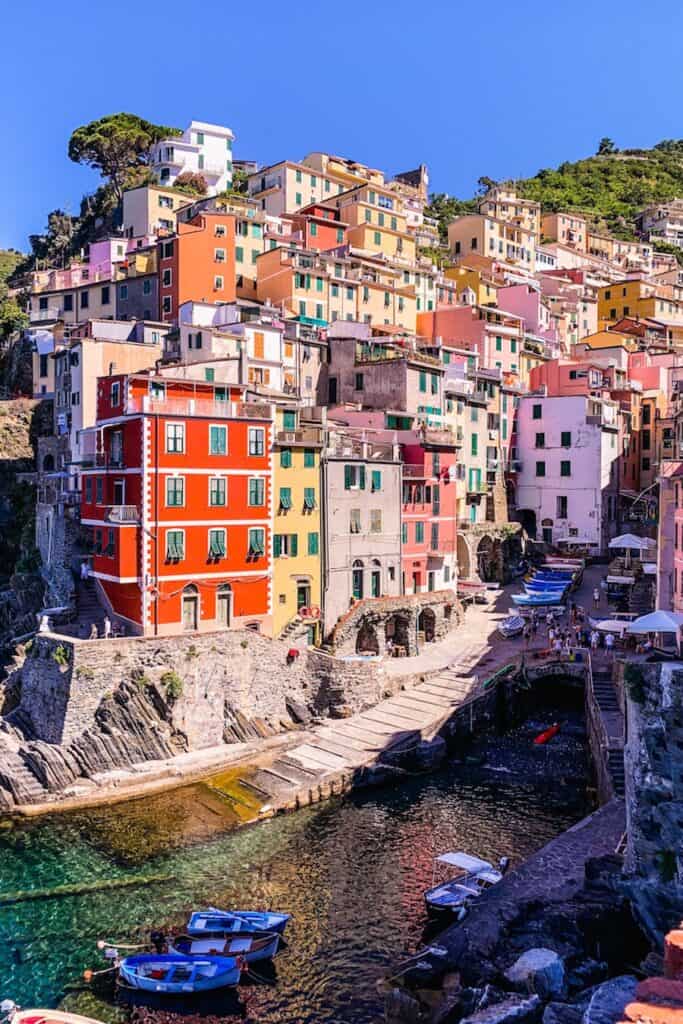 Pastel coloured houses in Italy