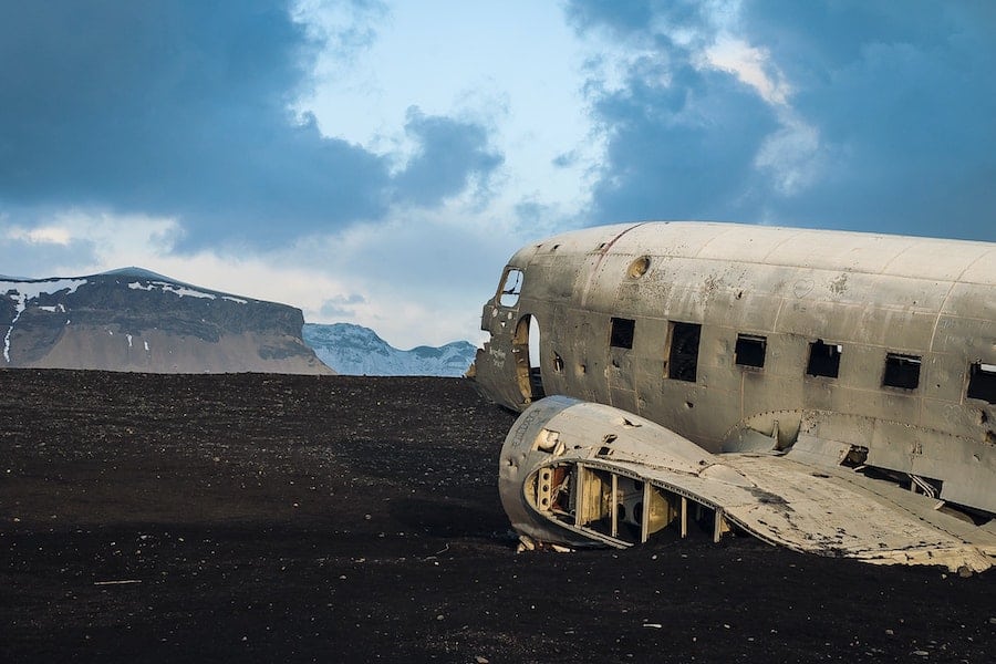 Abandoned plane Iceland