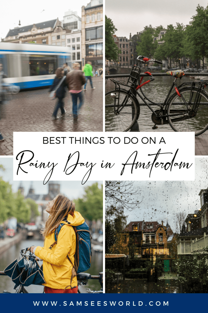 Amsterdam in the rain pin