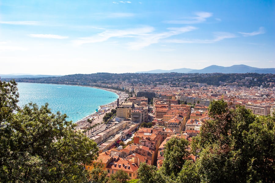You can see the french riviera in its pure colours and beauty during a summer day.