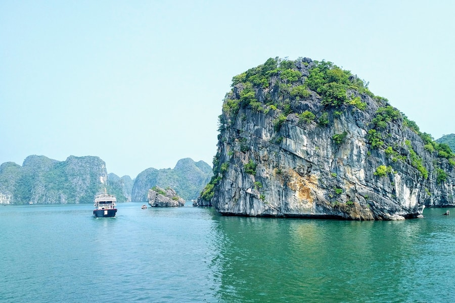 Lan Ha Bay by Cat Ba Island in northern Vietnam.