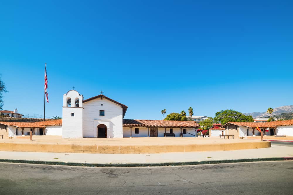 The Presidio Chapel in El Presidio de Santa Barbara, California