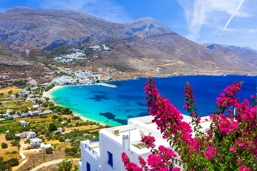 Beautiful Aegialis bay,Amorgos,Greece.