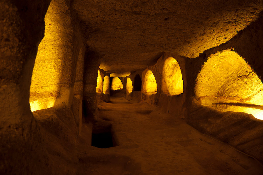Milos island catacombs