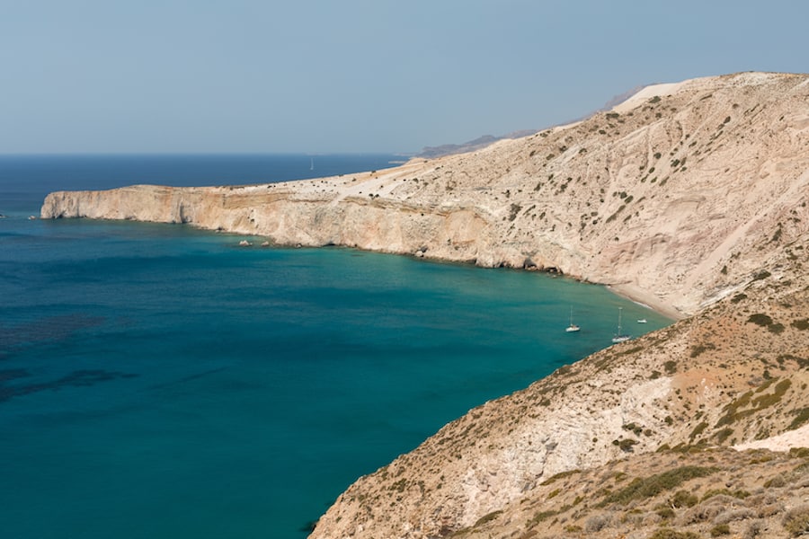 Gerakas is an impressive spot with rocky geological formation. It is located on the southern side of Milos and can be reached only by boat.