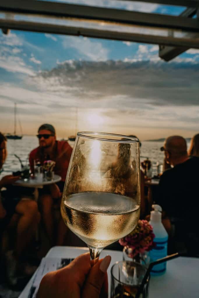 Evening drinks in Mykonos