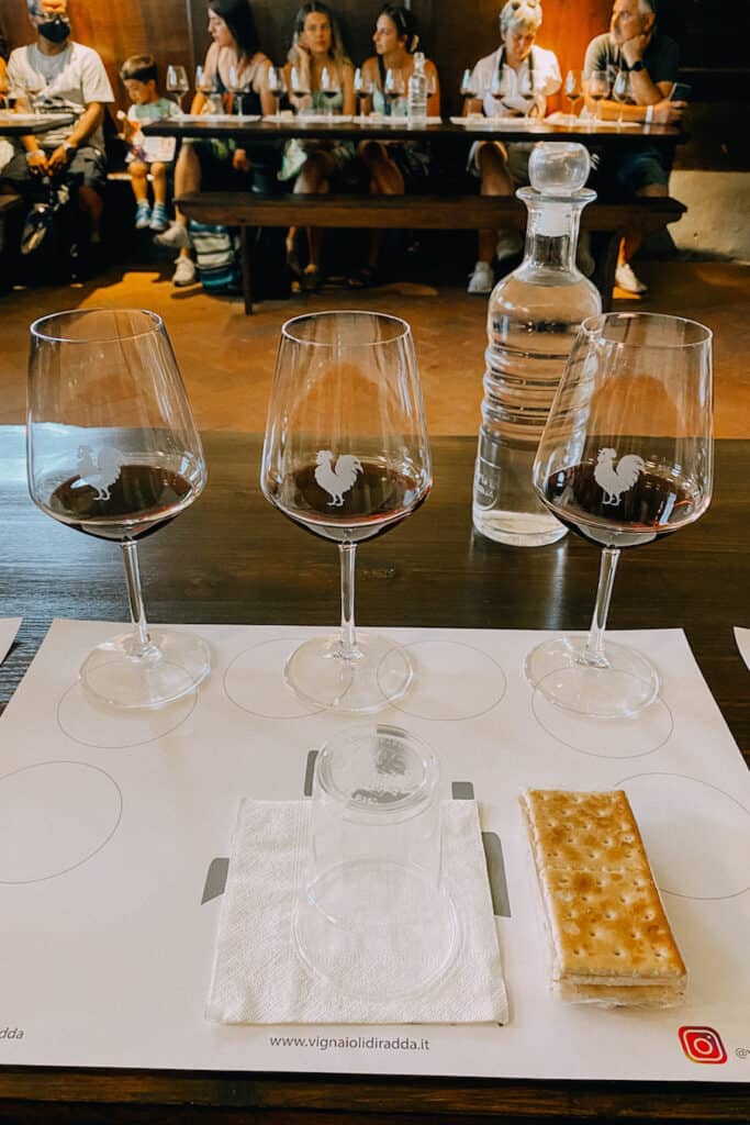 Chianti wine tasting