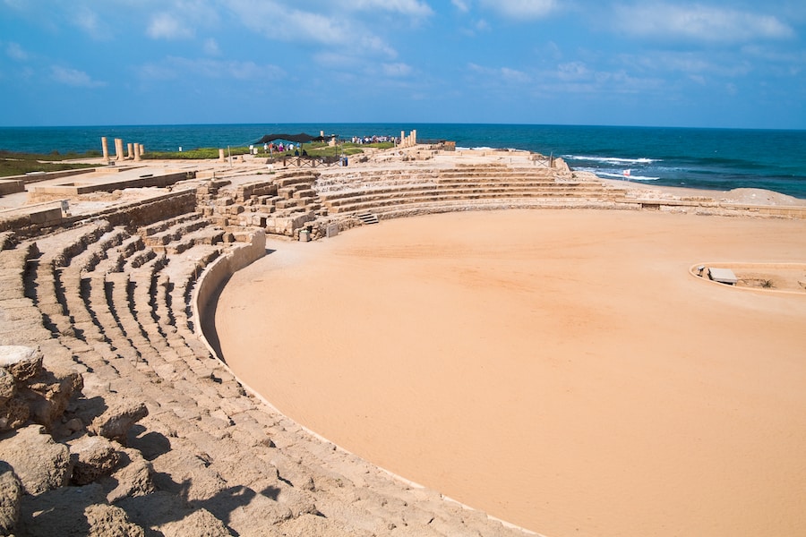 Entrance to the Hippodrome at Caesarea, Israel.