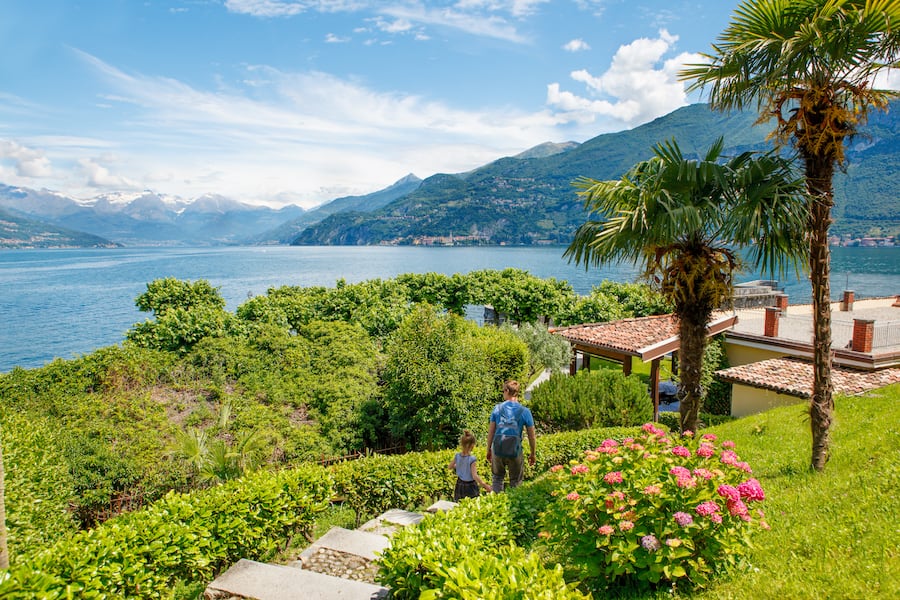 Punta Spartivento, the peaked headland in Bellagio that divides the two arms