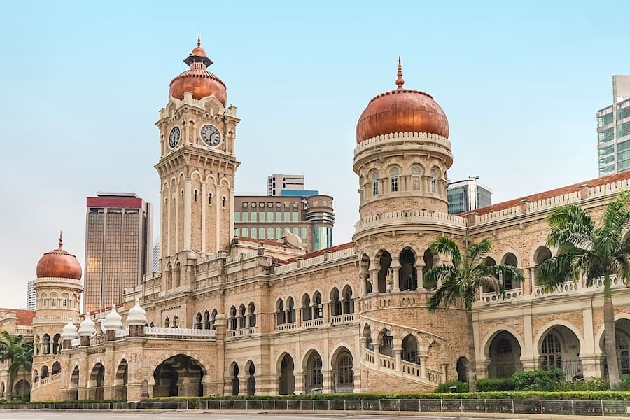 side view of sultan abdul samad building (built in 1897), kuala lumpur 2019