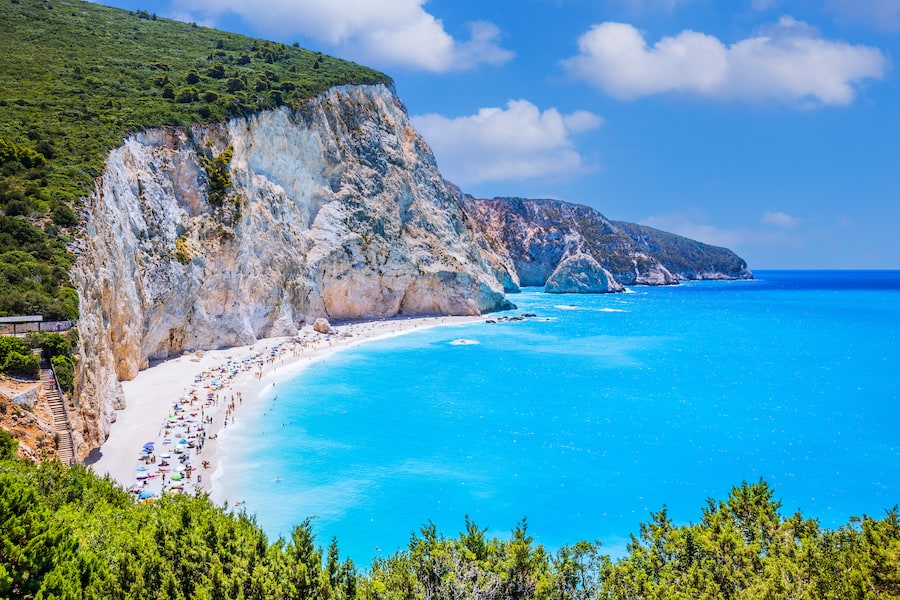 Lefkada, Greece. Porto Katsiki beach, Ionian islands.