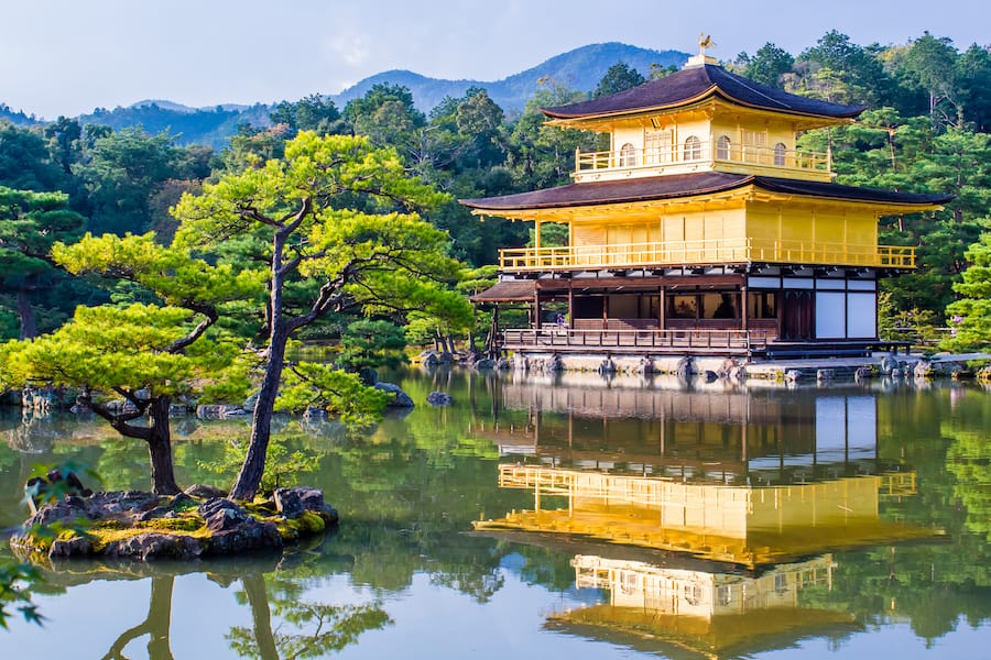 Kinkaku-ji, the Golden Pavilion, a Zen Buddhist temple in Kyoto, Japan