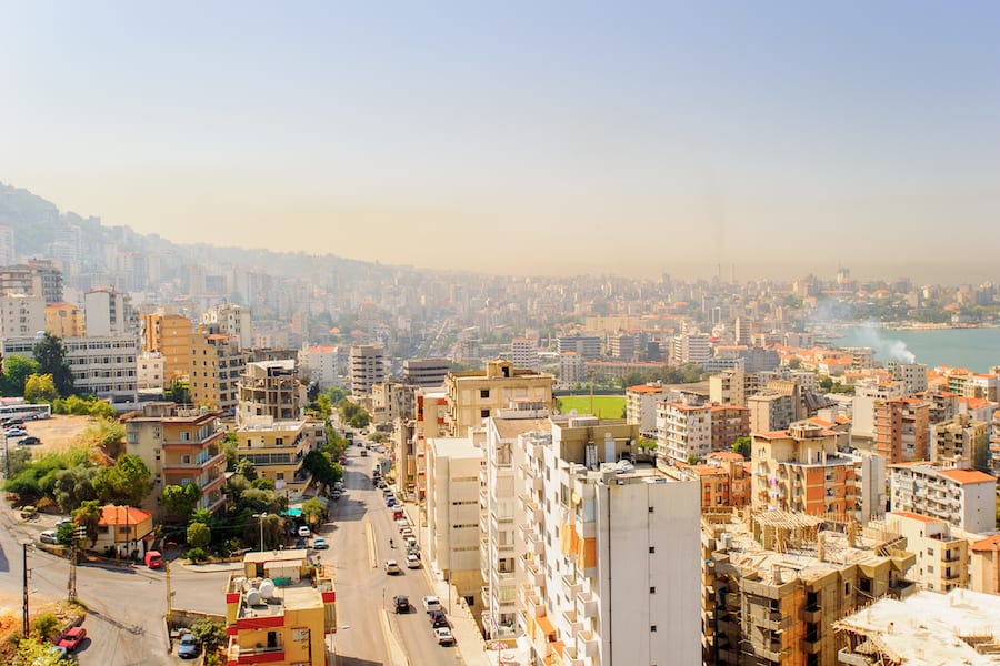 Beirut, the capital and largest city of Lebanon.