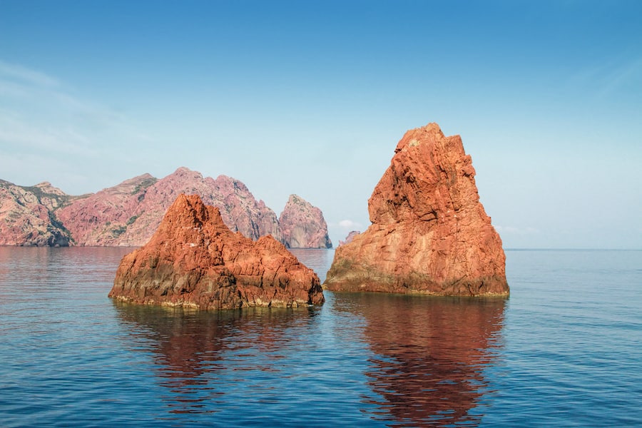 Rocks of Scandola Nature Reserve, UNESCO World Heritage site, Corsica, France
