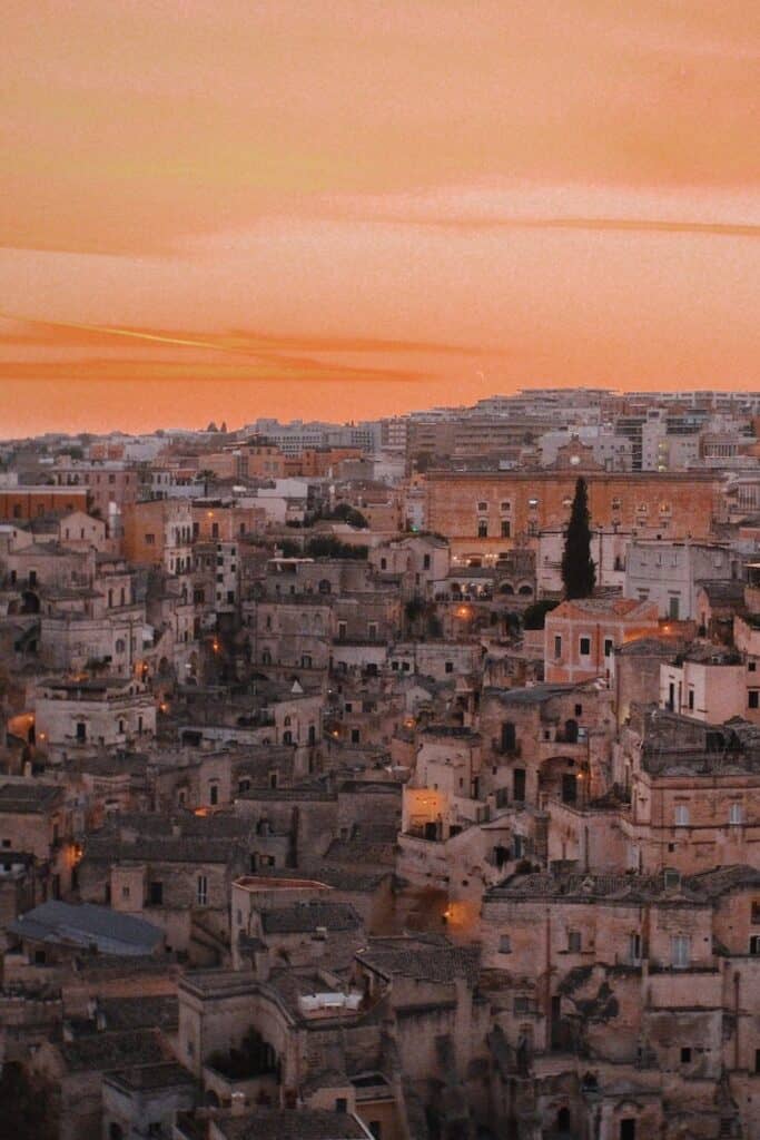 Sunset in Matera