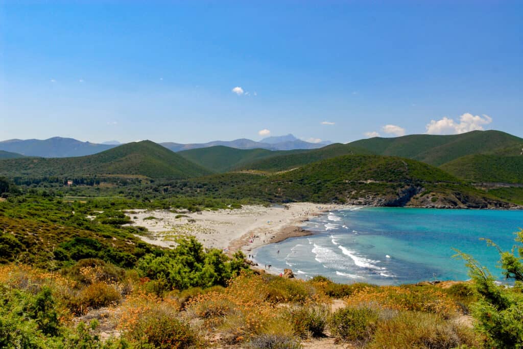 Ostriconi bay near the Agriates desert in North Corsica