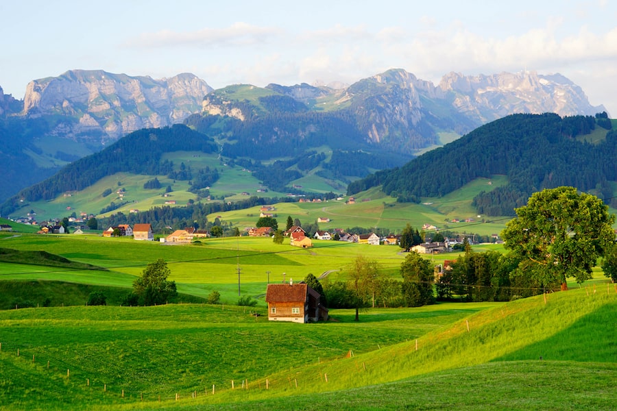 Beautiful Appenzell village in Switzerland