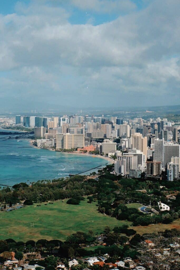 View from the summit of Diamond Head Hike