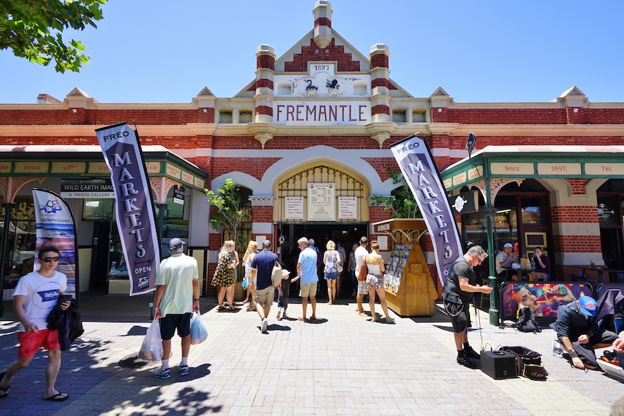FREMANTLE, AUSTRALIA -15 DEC 2016- Built in 1897, the landmark Fremantle Markets is a public market selling food and fashion located near Perth in Western Australia.