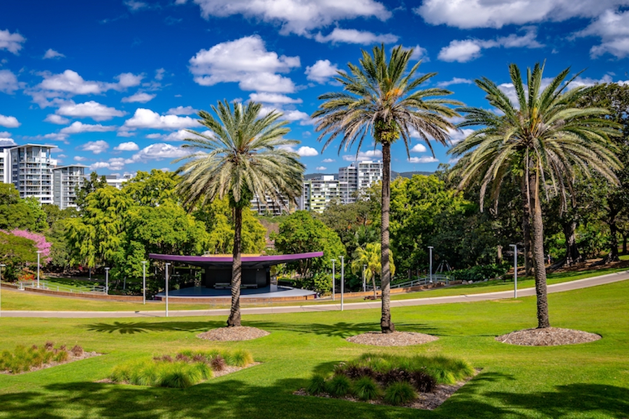 Roma Street Parkland in Brisbane, Queensland, Australia