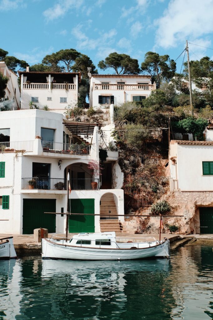 Boats and white buildings