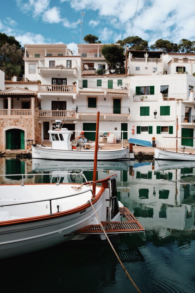 Boats and white buildings