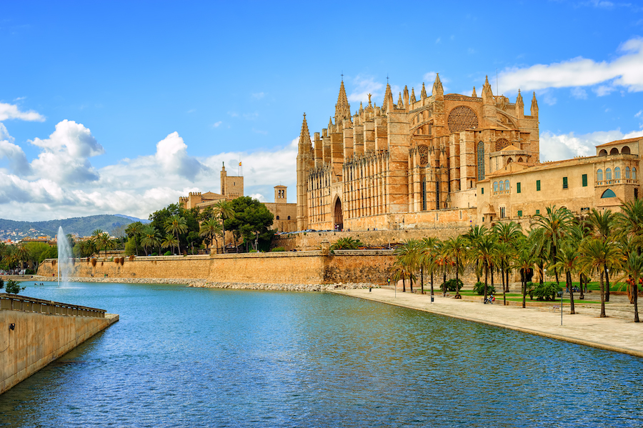 La Seu, the gothic medieval cathedral of Palma de Mallorca, Spain