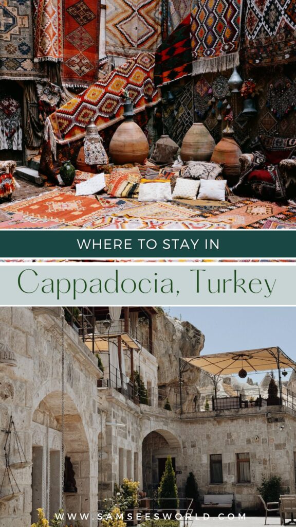 Where to stay in Cappadocia pin