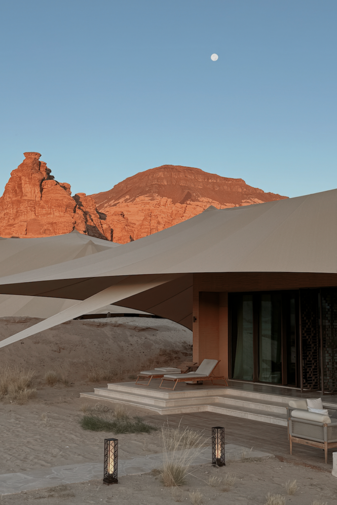 Banyan tree villas in the desert